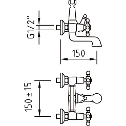 Clever Смеситель для ванны ANTIGONA  ELEGANCE  WITH2 – фотография-2